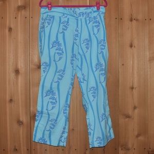 Lilly Pulitzer Blue Seahorse Pants!